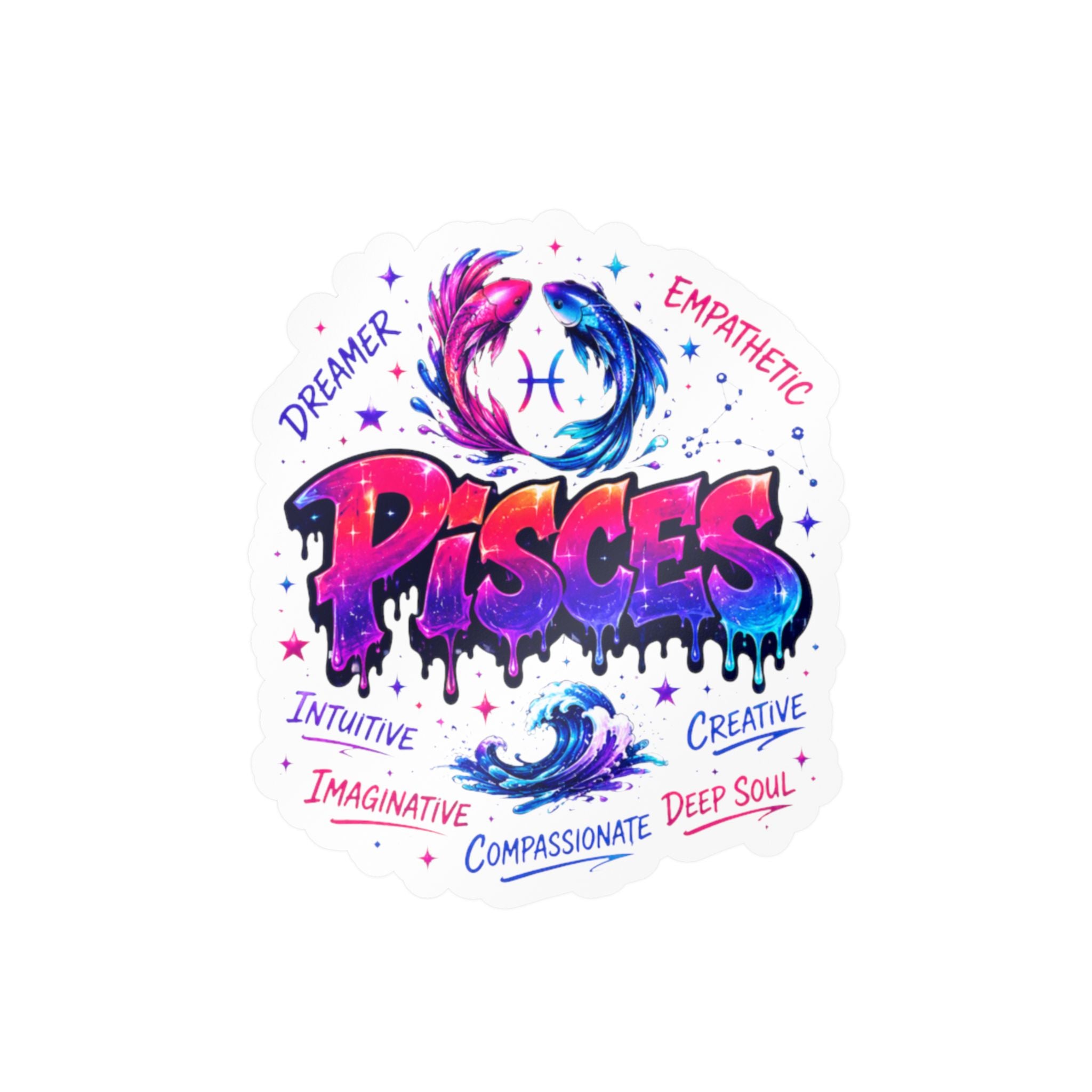 Pisces Zodiac Kiss-Cut Vinyl Decals