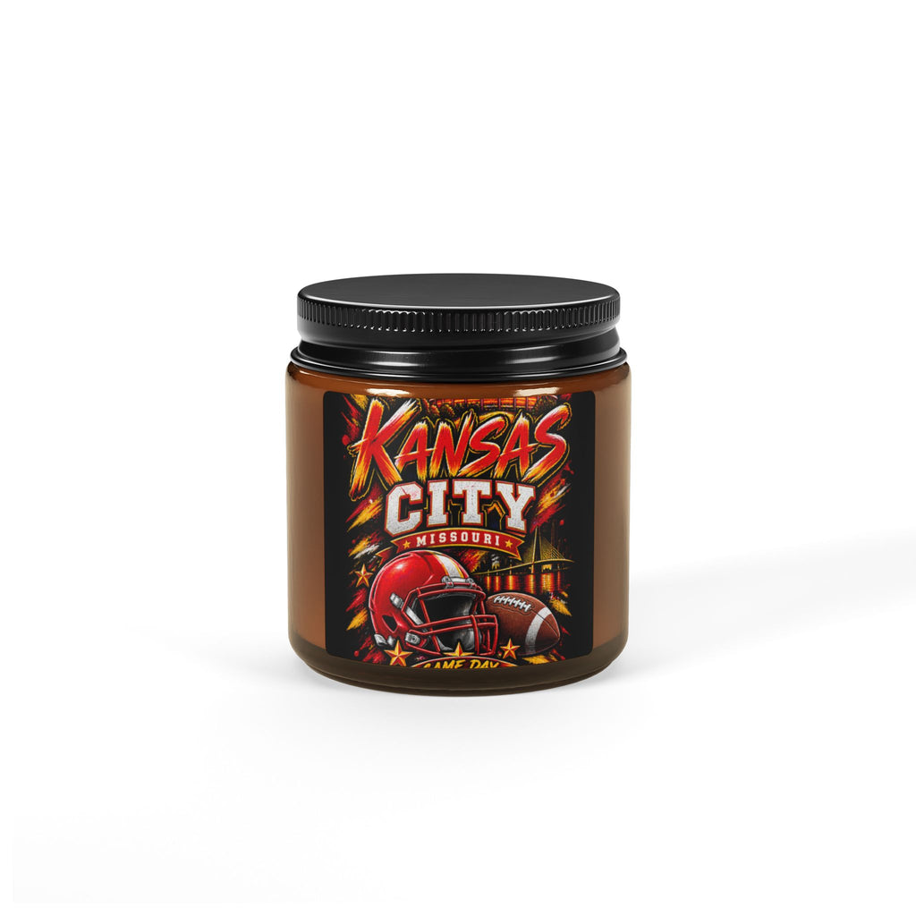 Kansas City Football Soy Candle (Amber Jar)