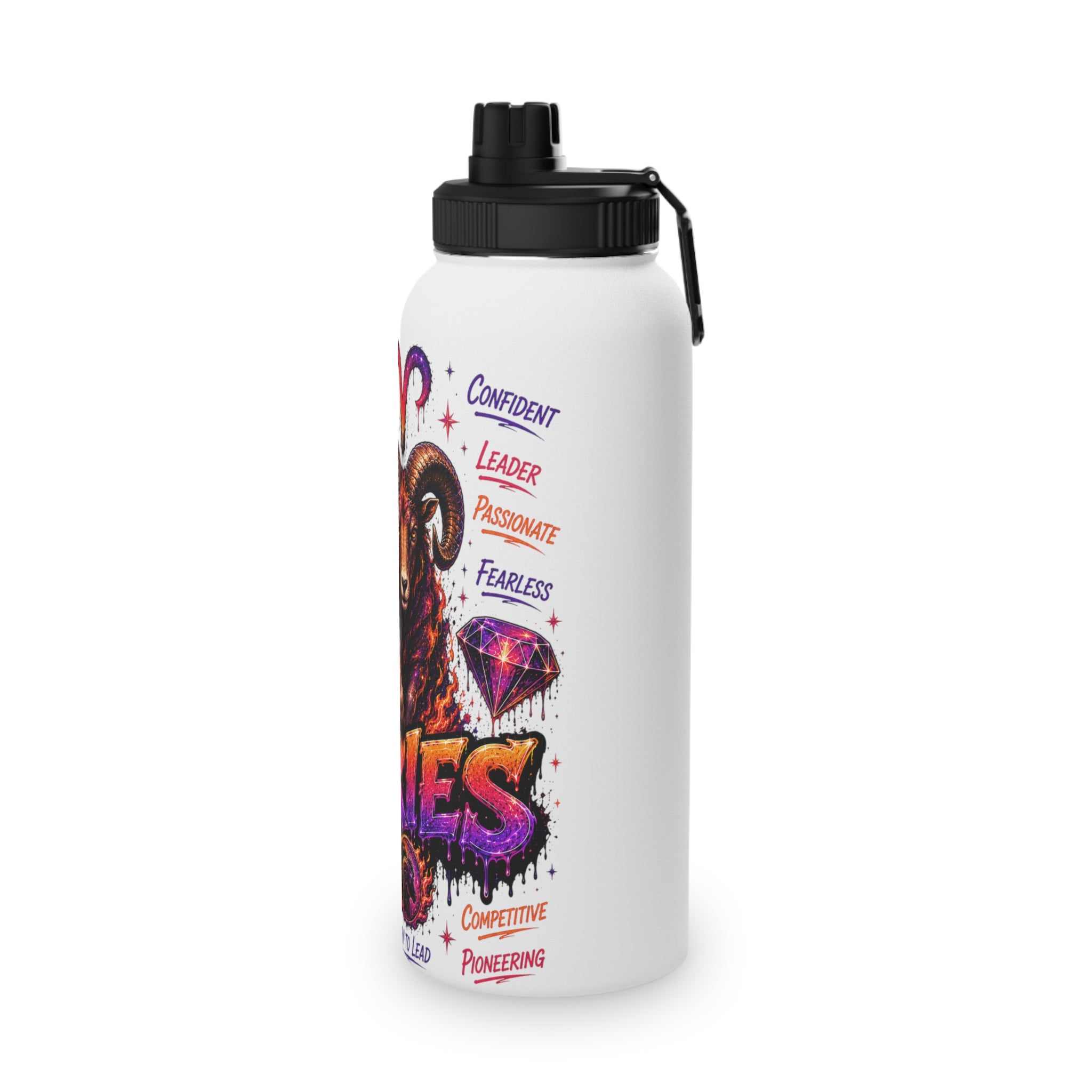 Aries Stainless Steel Water Bottle, Sports Lid