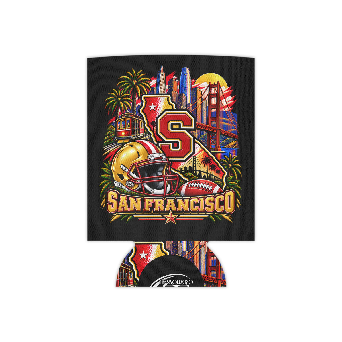 San Francisco Football Can Cooler Sleeve