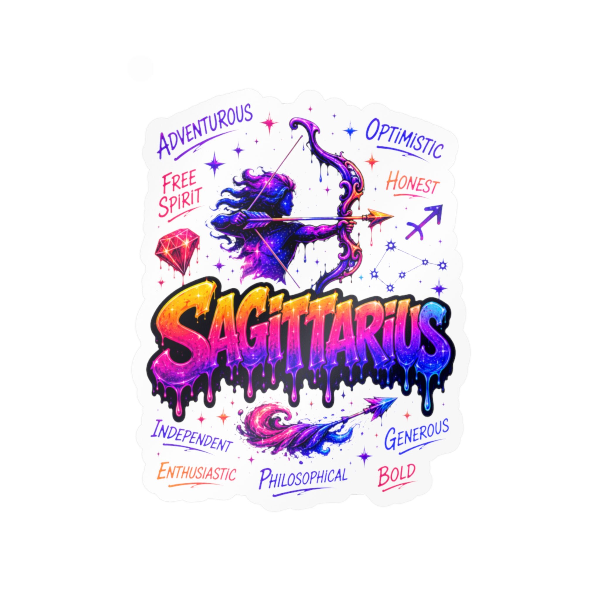 Sagittarius Zodiac Kiss-Cut Vinyl Decals