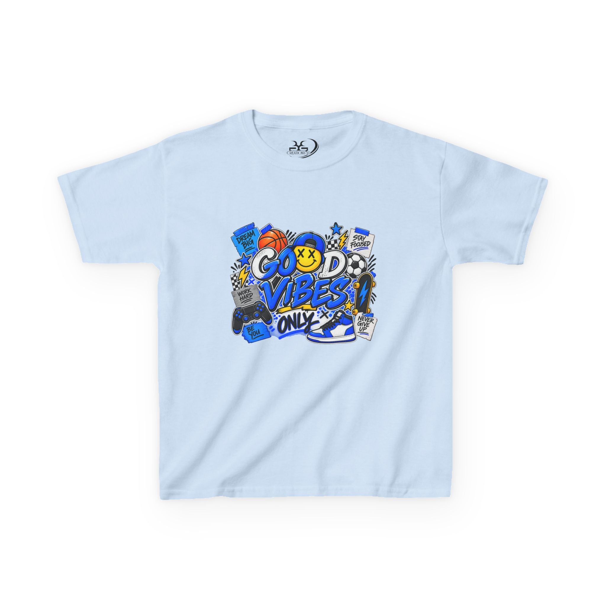 Boys Good Vibes Heavy Cotton Kids T-Shirt