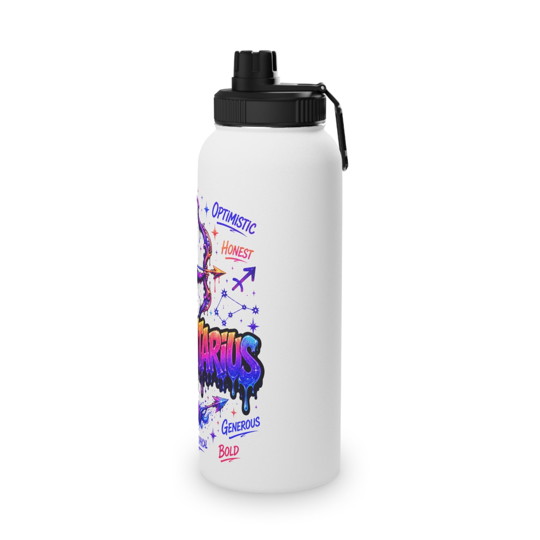 Sagittarius Stainless Steel Water Bottle, Sports Lid