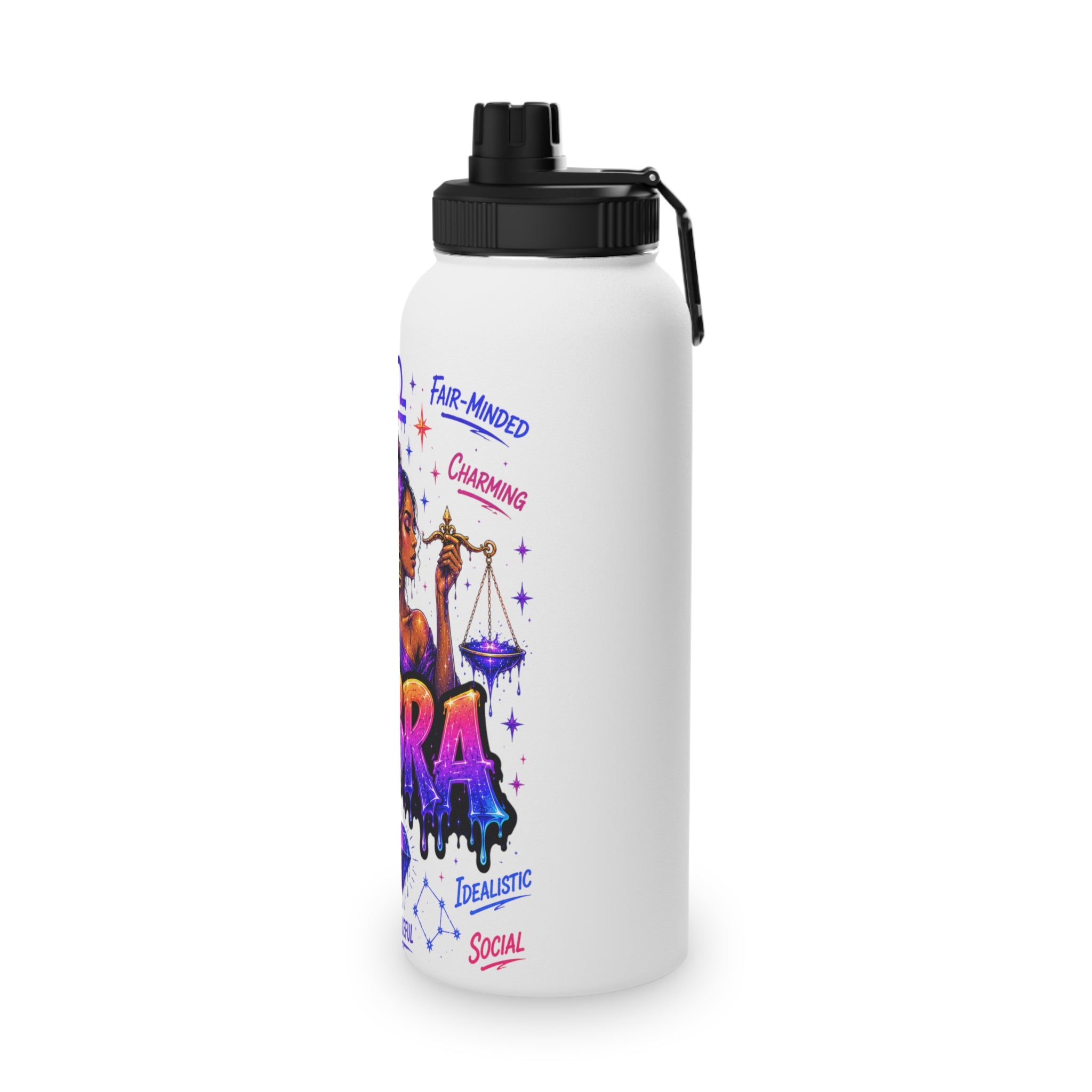 Libra Stainless Steel Water Bottle, Sports Lid