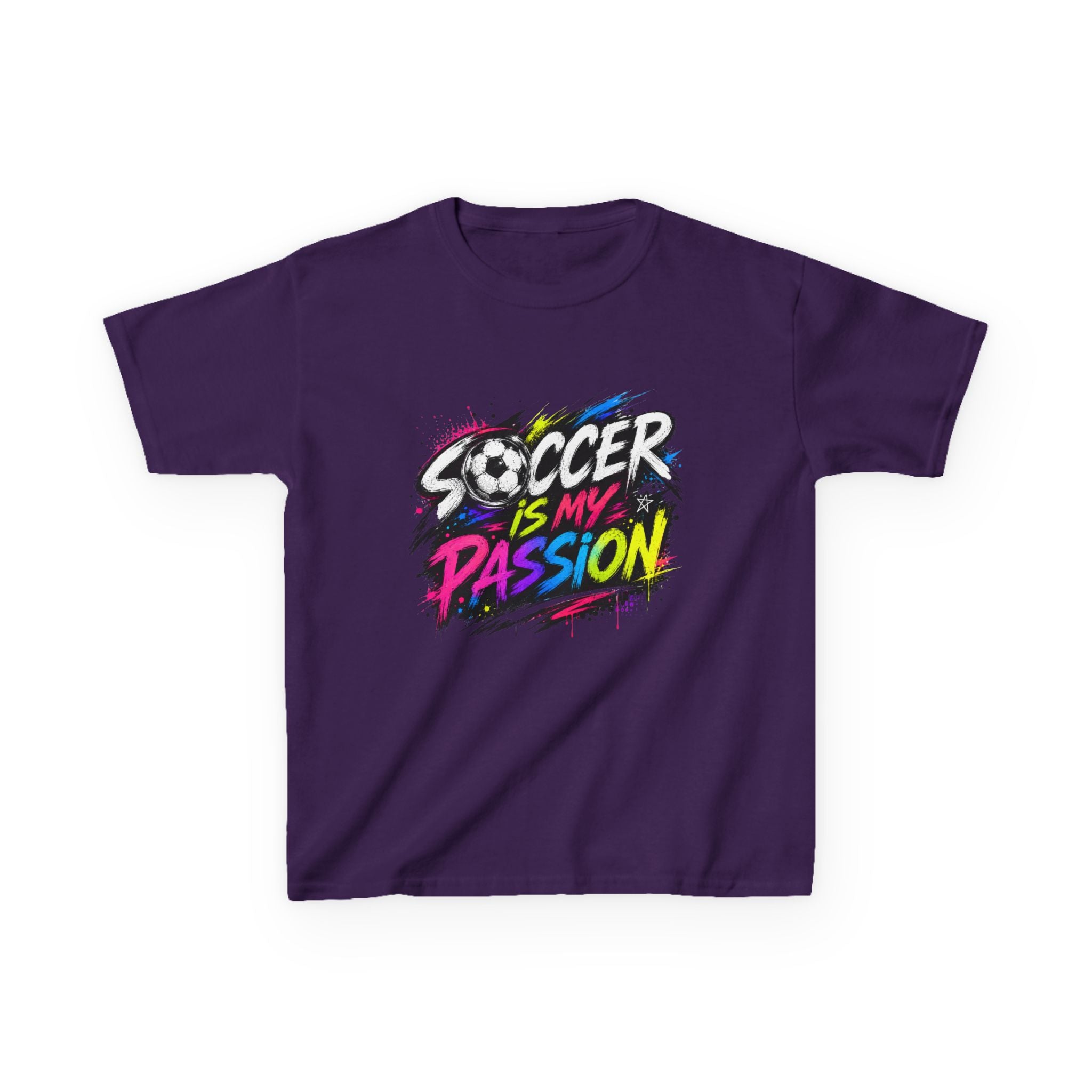Soccer Is My Passion Kids Heavy Cotton T-Shirt