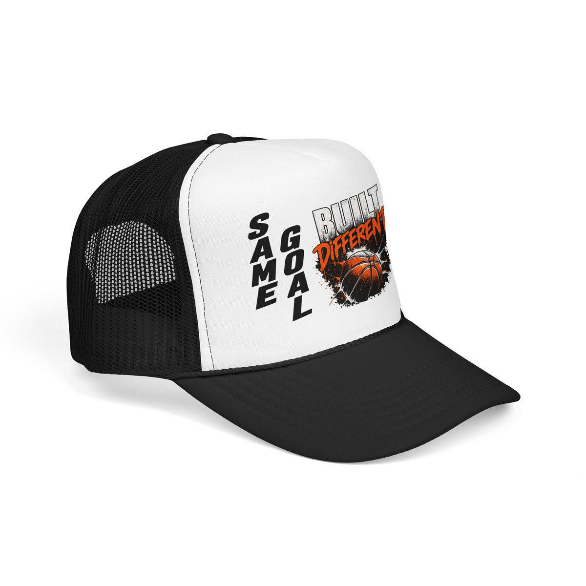 Built Different "Same Goal, New Level" Basketball Trucker Hat