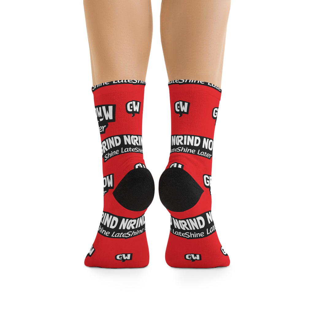 Grind Now Shine Later Poly Socks