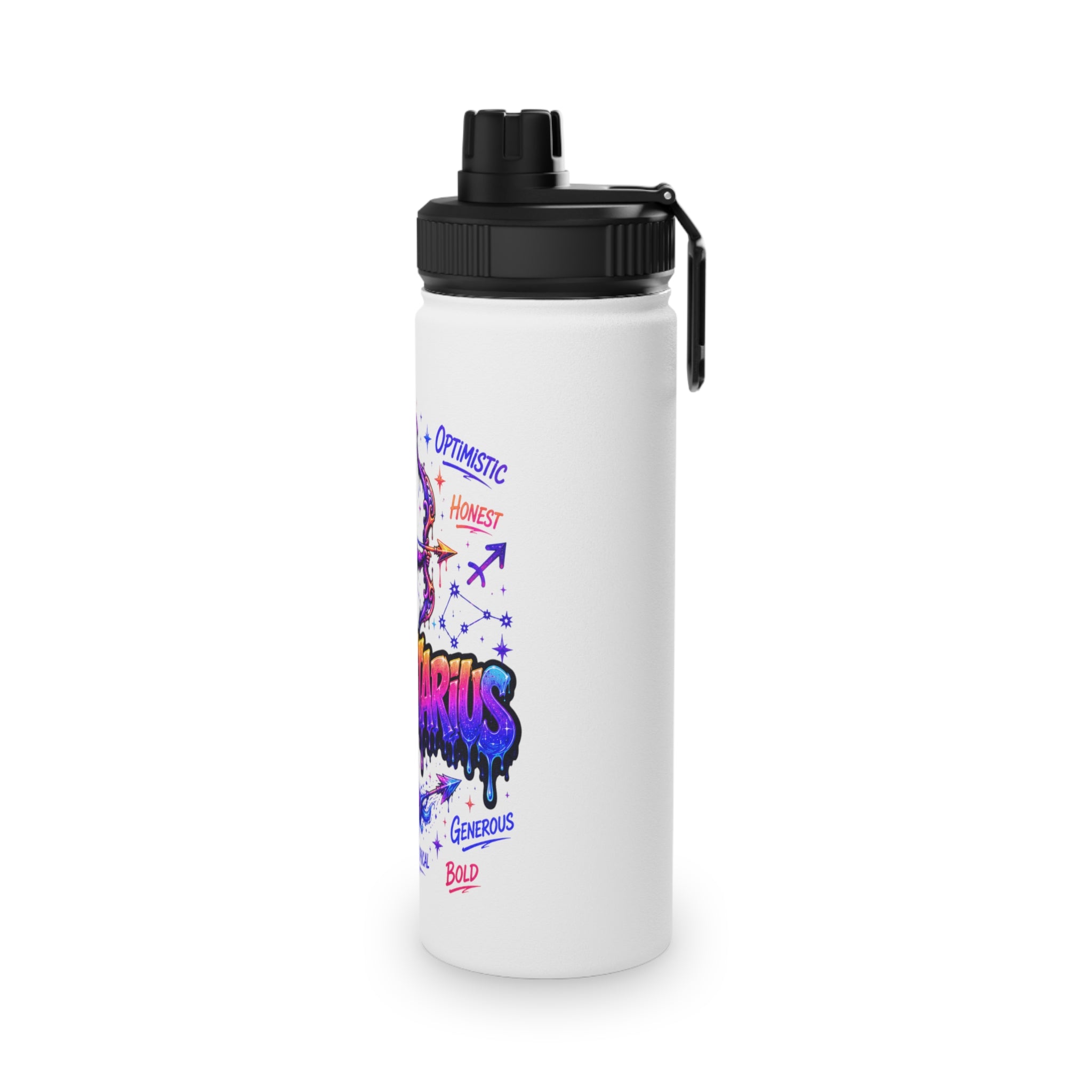 Sagittarius Stainless Steel Water Bottle, Sports Lid