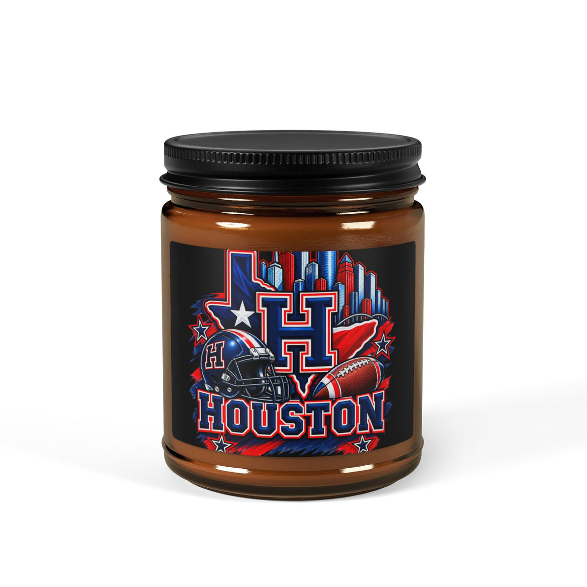 Houston Football Soy Candle (Amber Jar)
