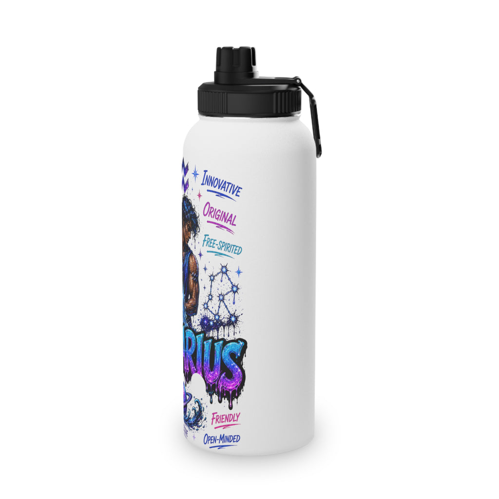 Aquarius Stainless Steel Water Bottle, Sports