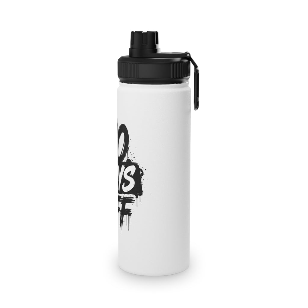 No Days Off Stainless Steel Water Bottle, Sports Lid