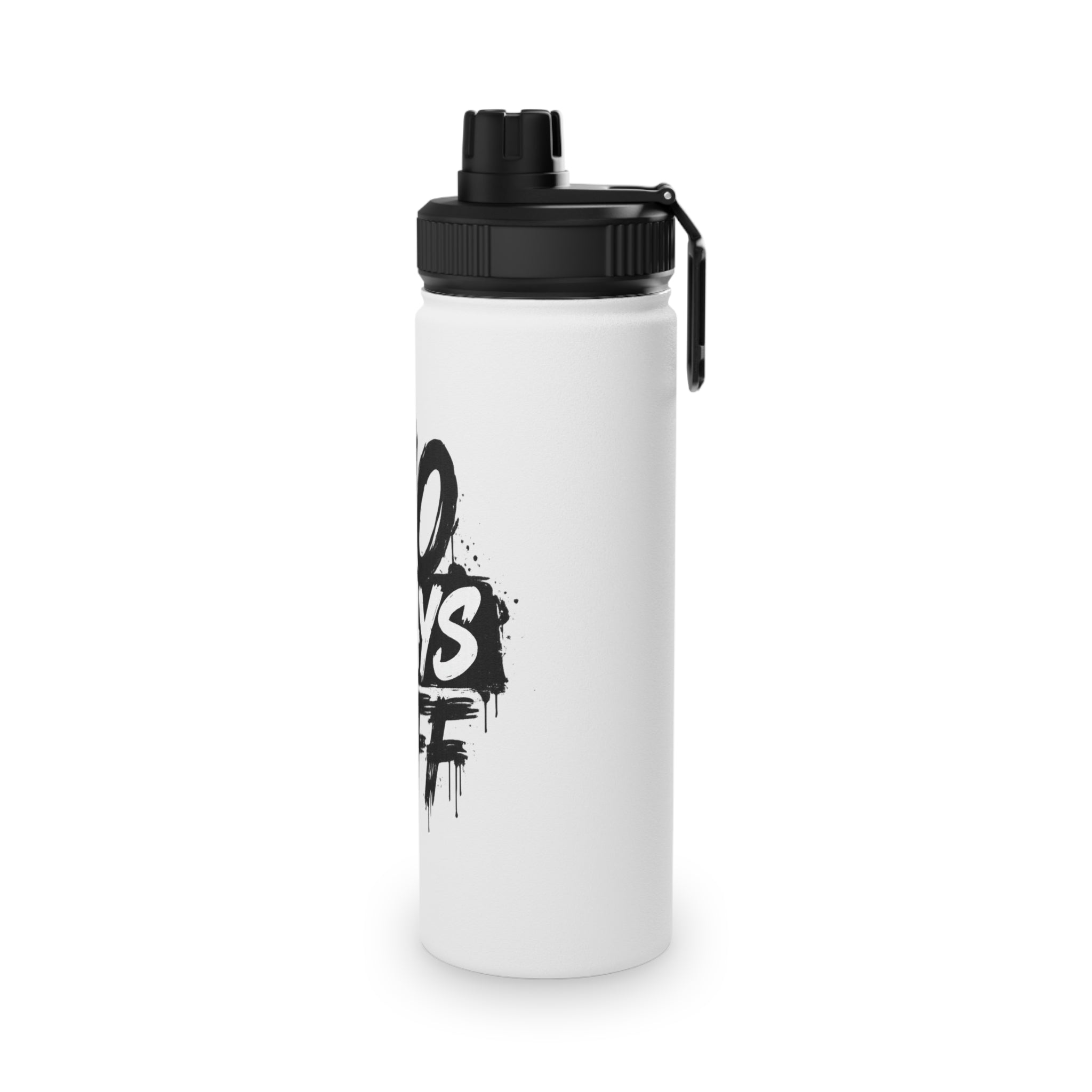 No Days Off Stainless Steel Water Bottle, Sports Lid