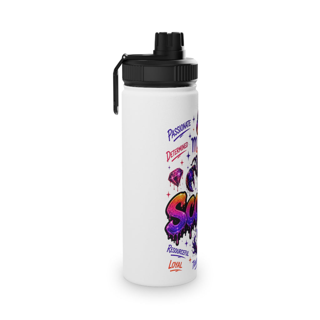 Scorpio Stainless Steel Water Bottle, Sports Lids