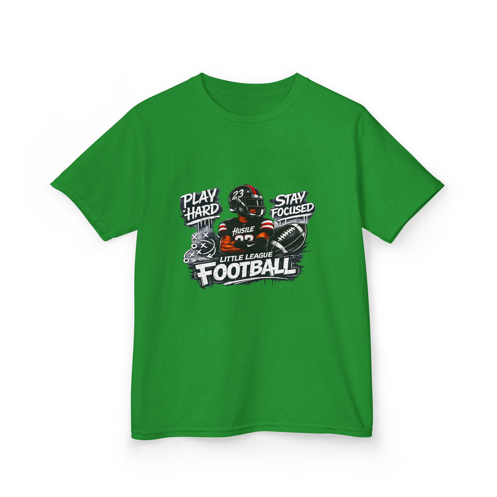 Play Hard Stay Focused Little League Football Kids T-Shirt