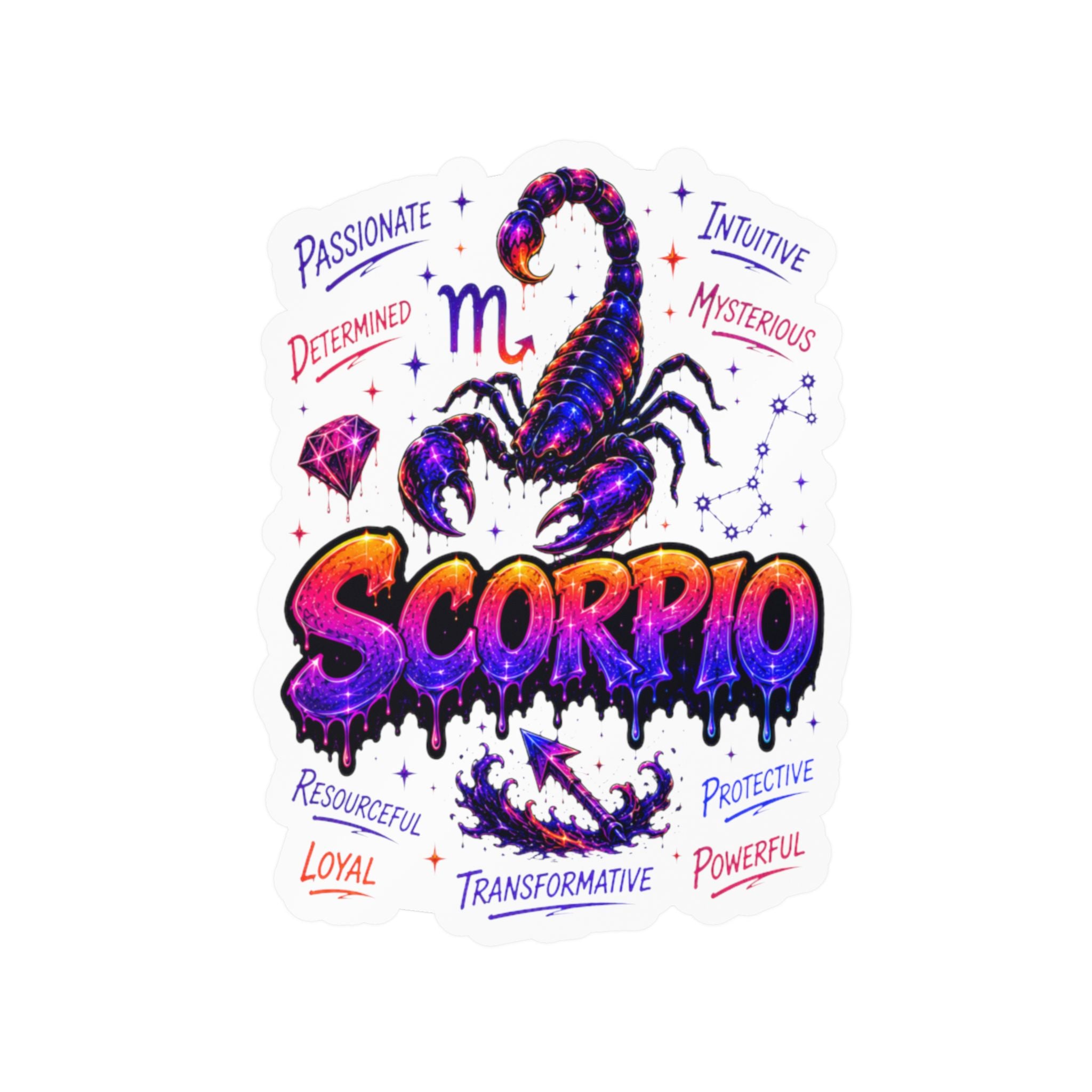 Scorpio Zodiac Kiss-Cut Vinyl Decals
