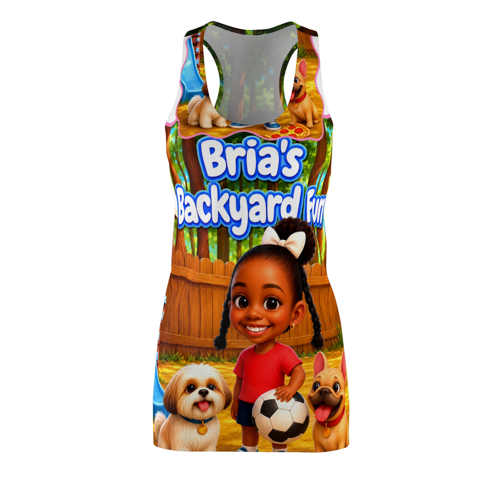 Bria’s Backyard Fun Women's Cut & Sew Racerback Dress