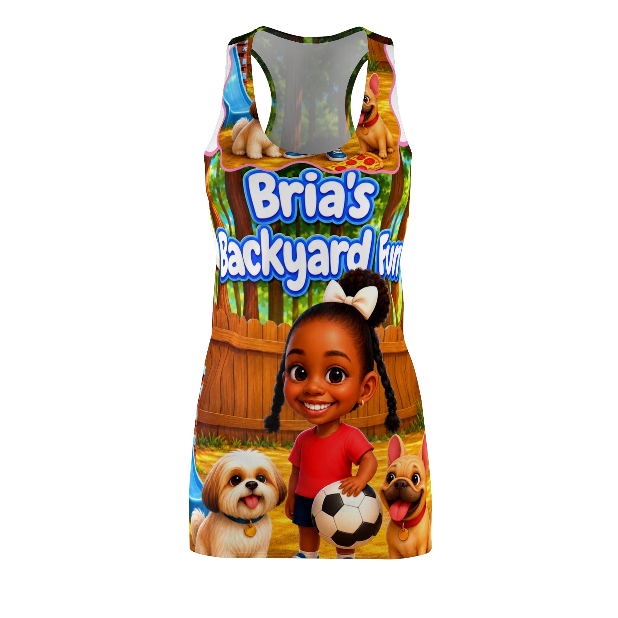 Bria’s Backyard Fun Women's Cut & Sew Racerback Dress