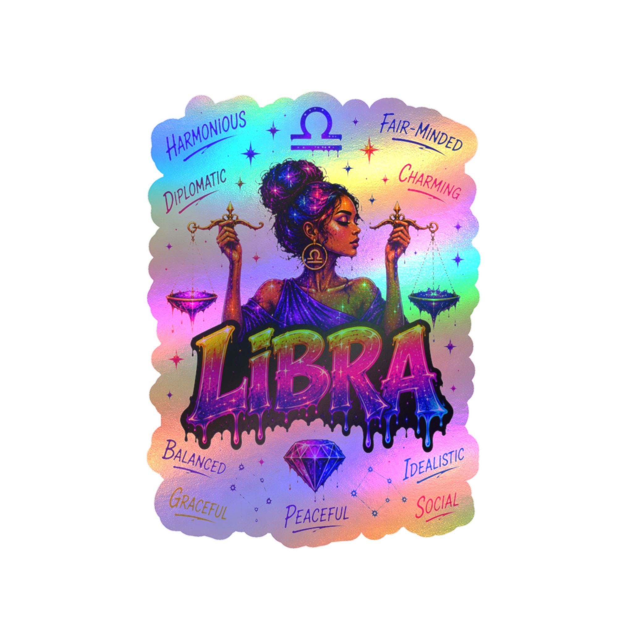 Libra Zodiac Kiss-Cut Vinyl Decals