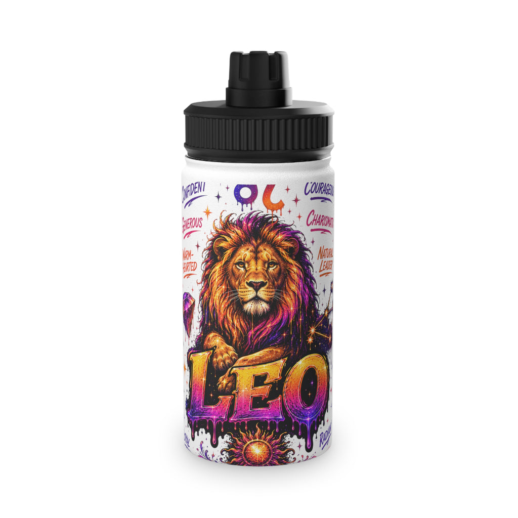 Leo Stainless Steel Water Bottle, Sports Lid