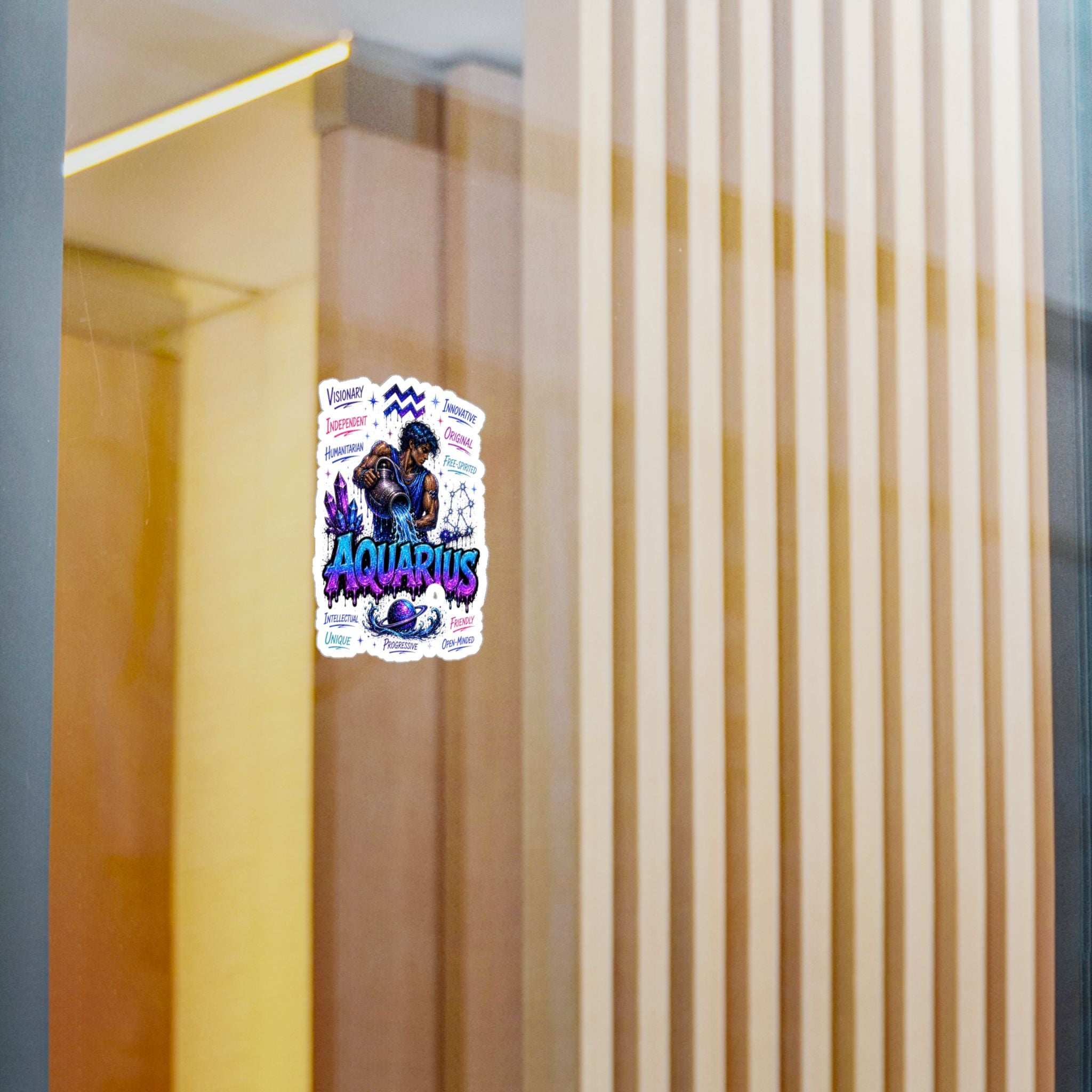 Aquarius Zodiac Kiss-Cut Vinyl Decals