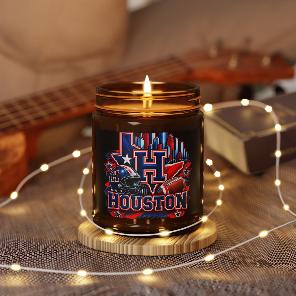 Houston Football Soy Candle (Amber Jar)