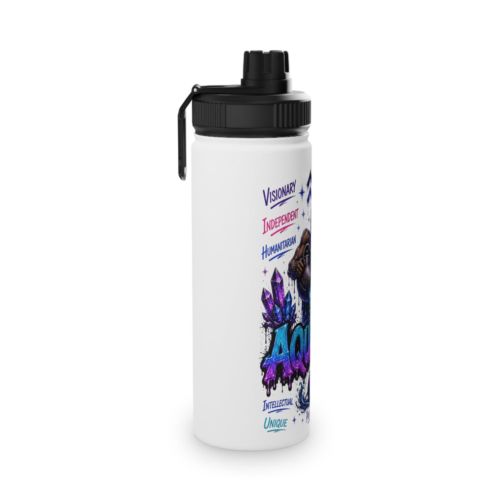Aquarius Stainless Steel Water Bottle, Sports