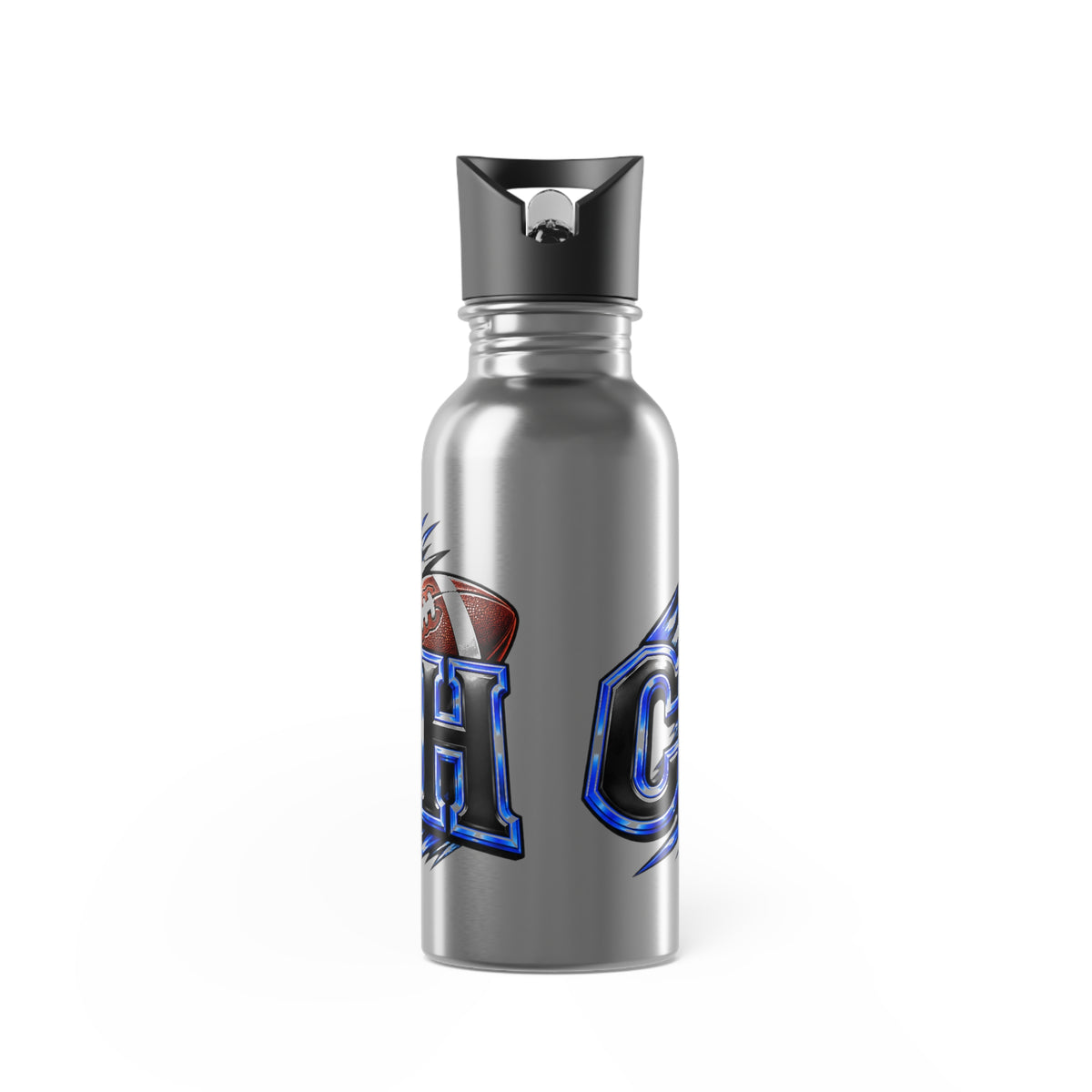 Coach 20 oz Stainless Steel Straw Bottle- Blue Design