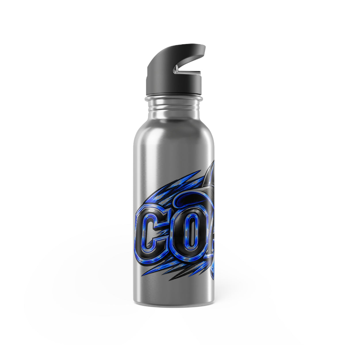 Coach 20 oz Stainless Steel Straw Bottle- Blue Design