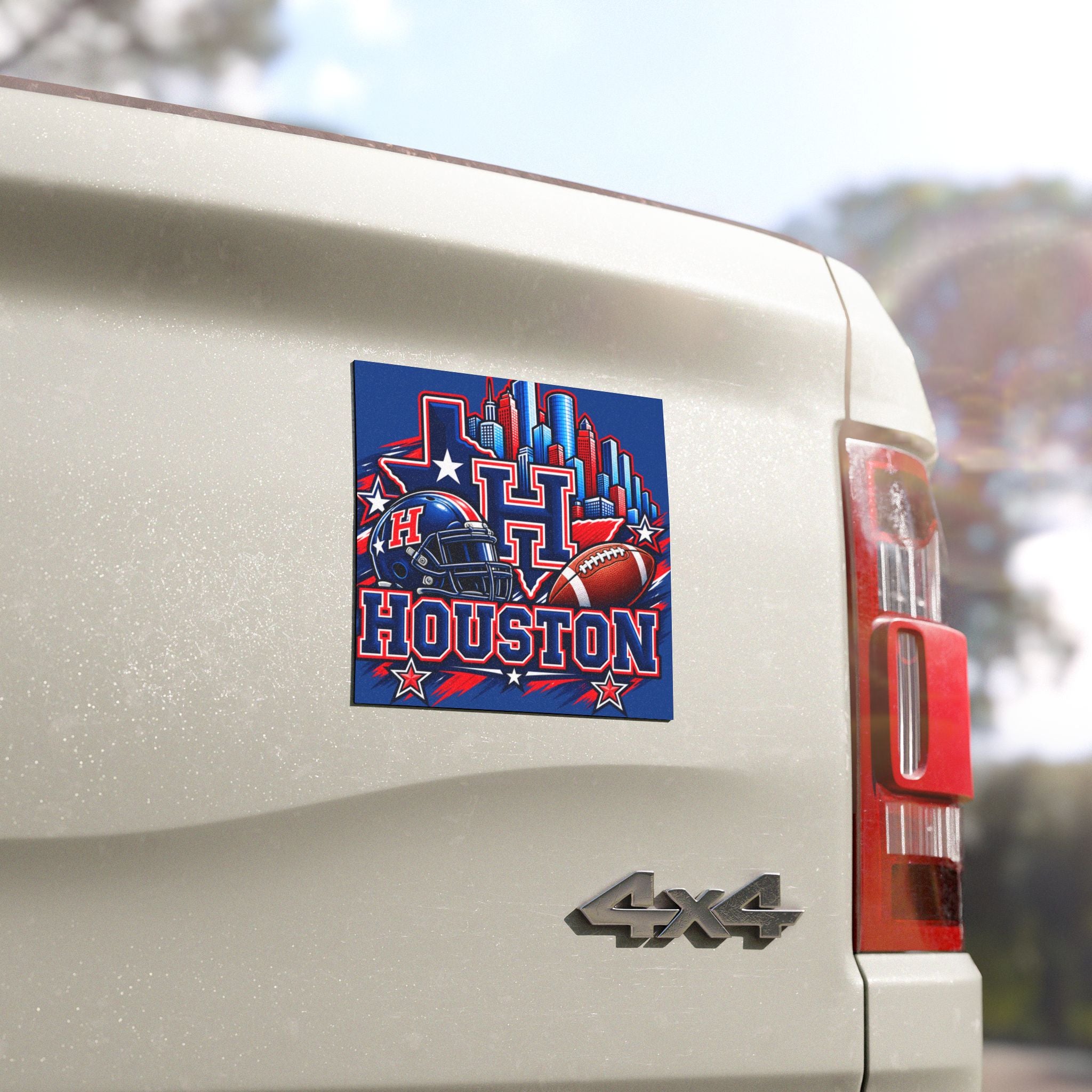 Houston Football Car Magnet