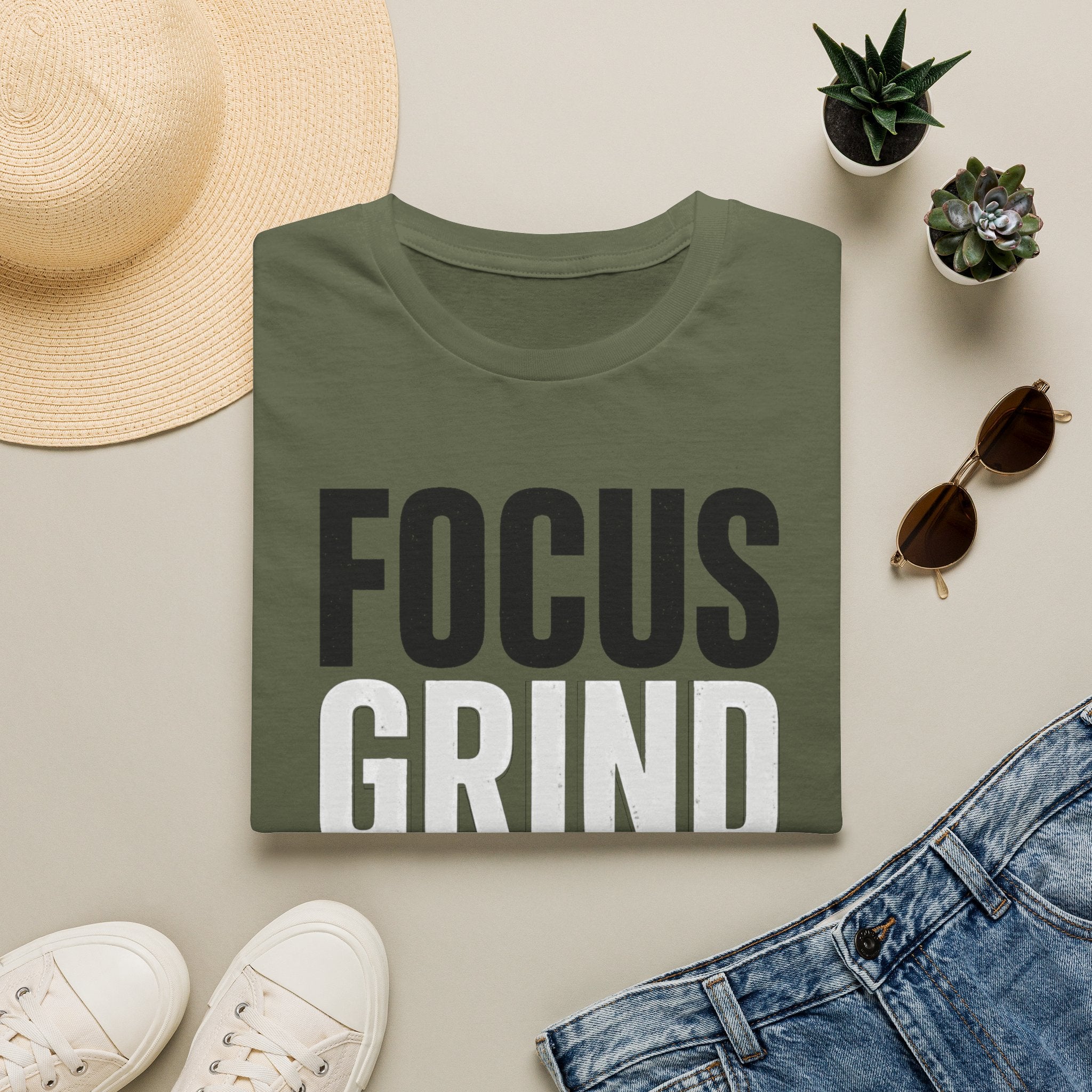Focus Grind Repeat Unisex T-Shirt