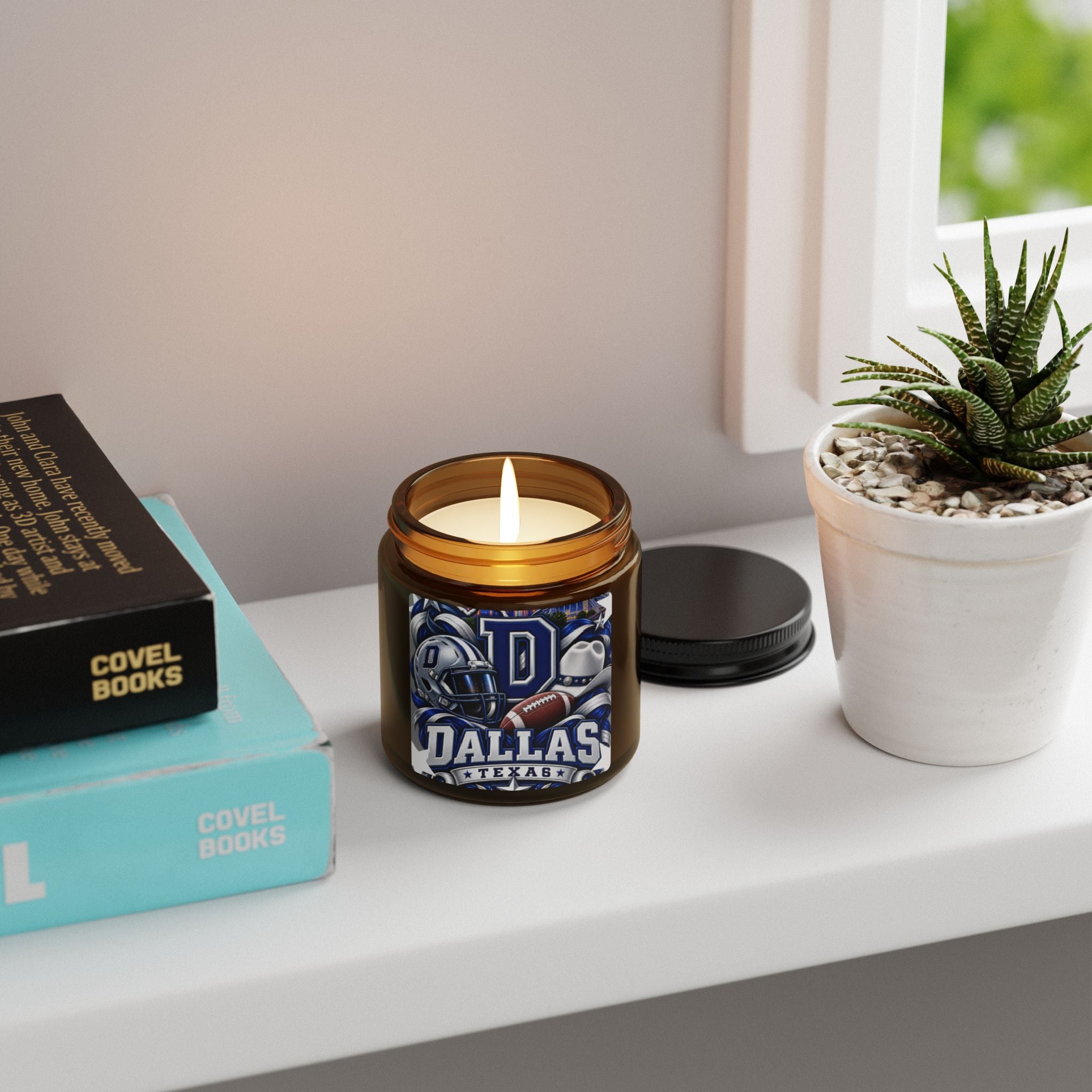 Dallas Football Soy Candle (4oz, Amber Jar)