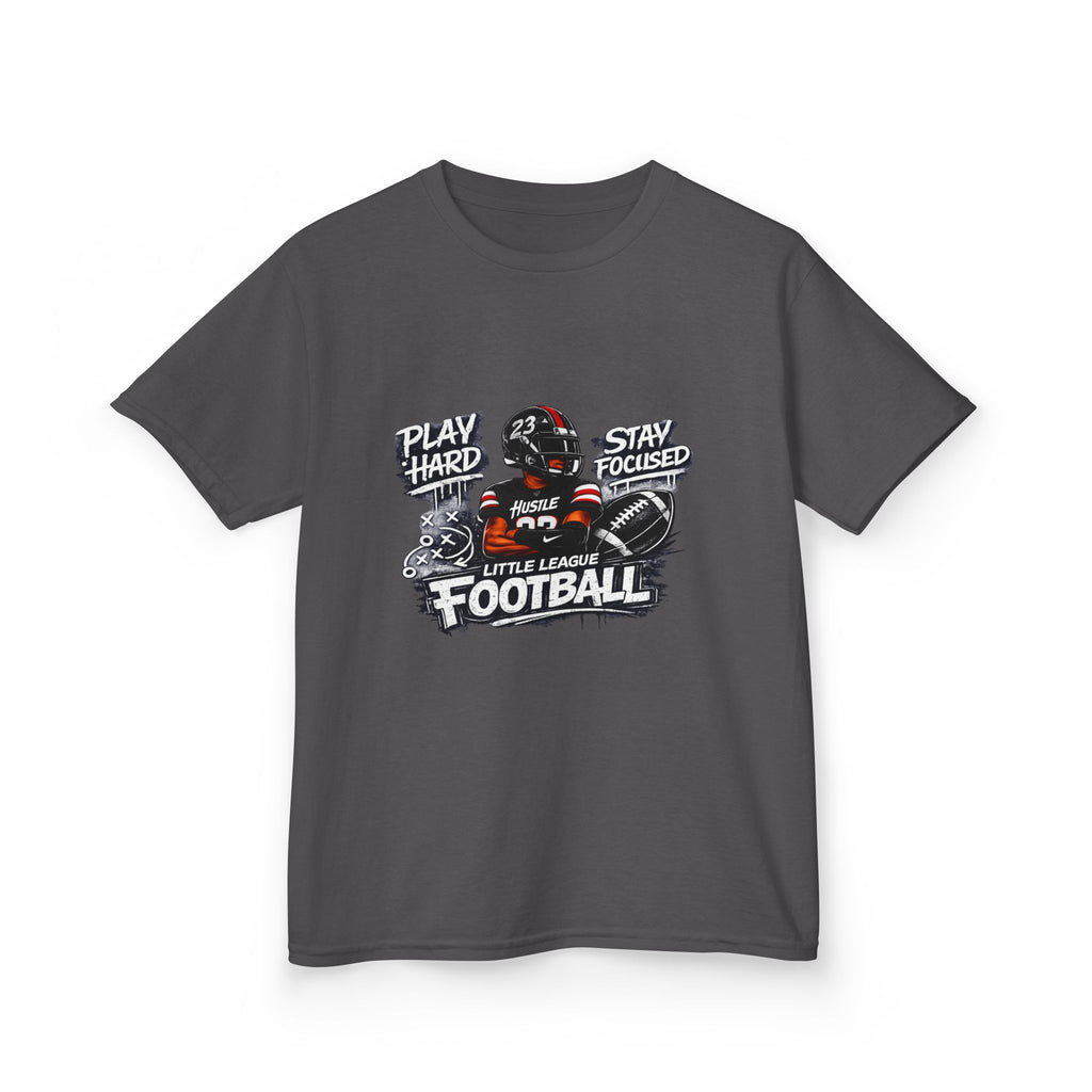 Play Hard Stay Focused Little League Football Kids T-Shirt