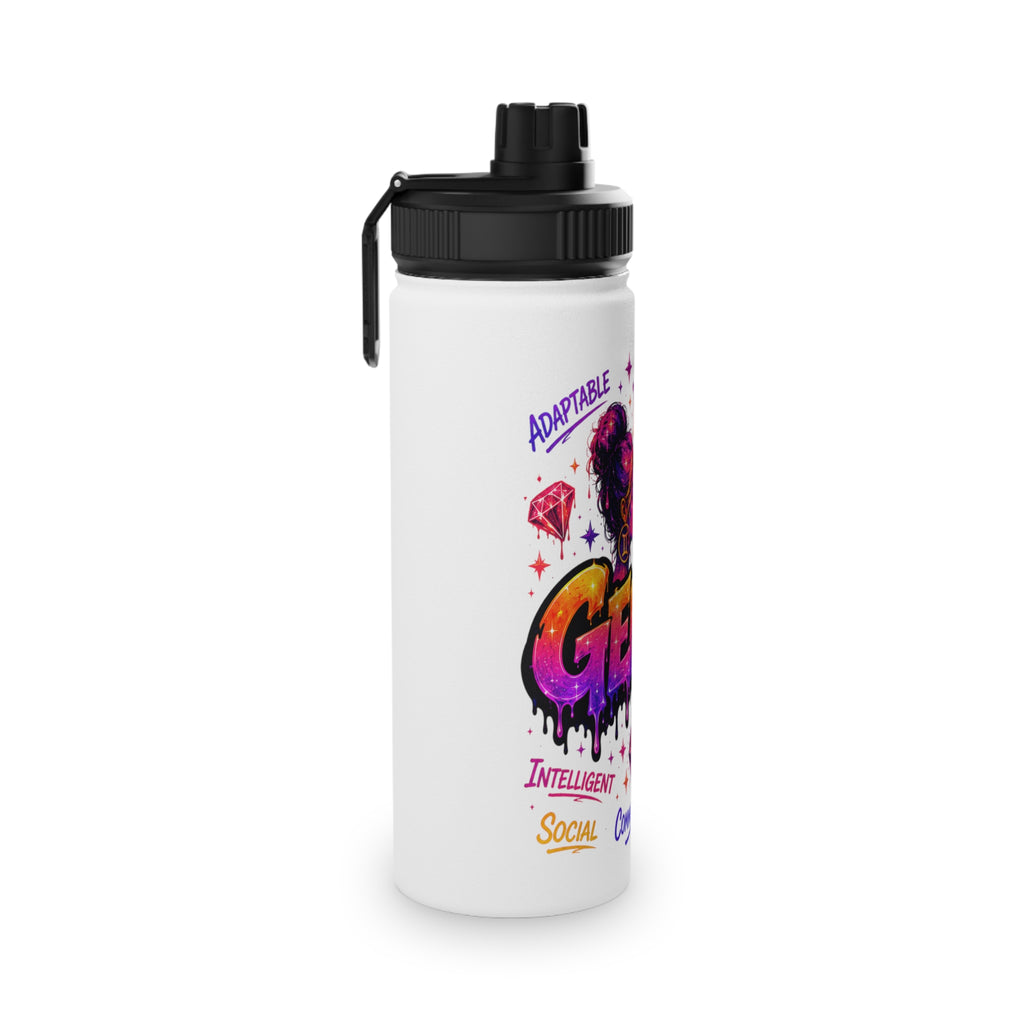 Gemini Stainless Steel Water Bottle, Sports Lid