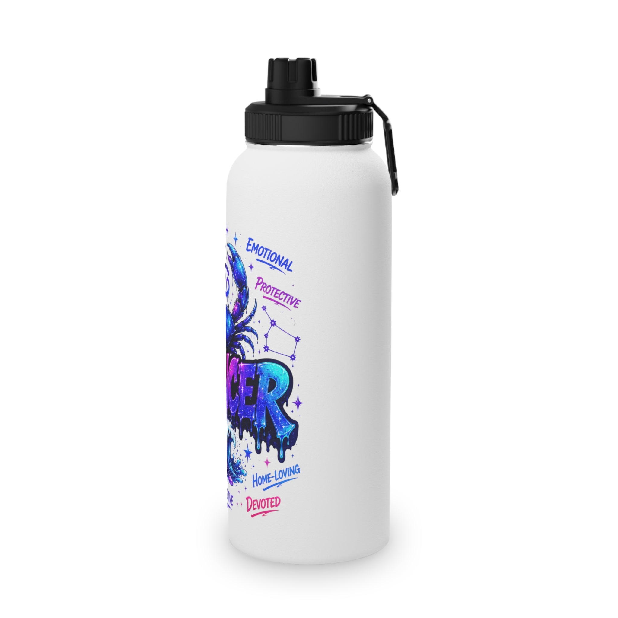 Cancer Stainless Steel Water Bottle, Sports lids