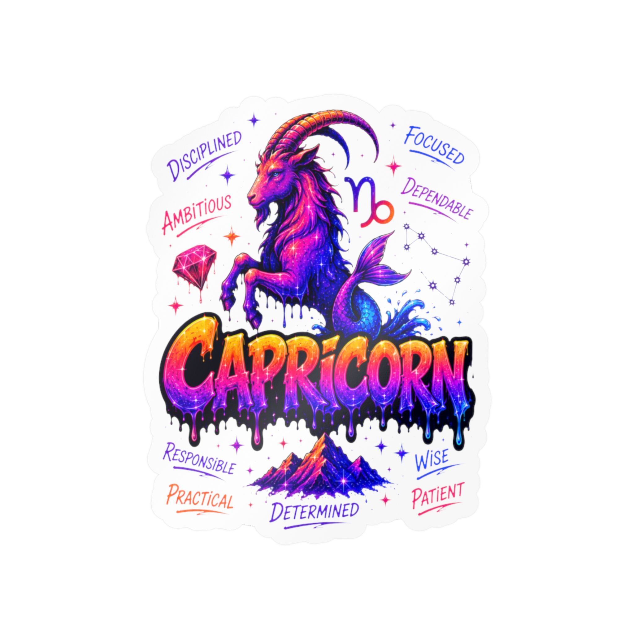 Capricorn Zodiac Kiss-Cut Vinyl Decals