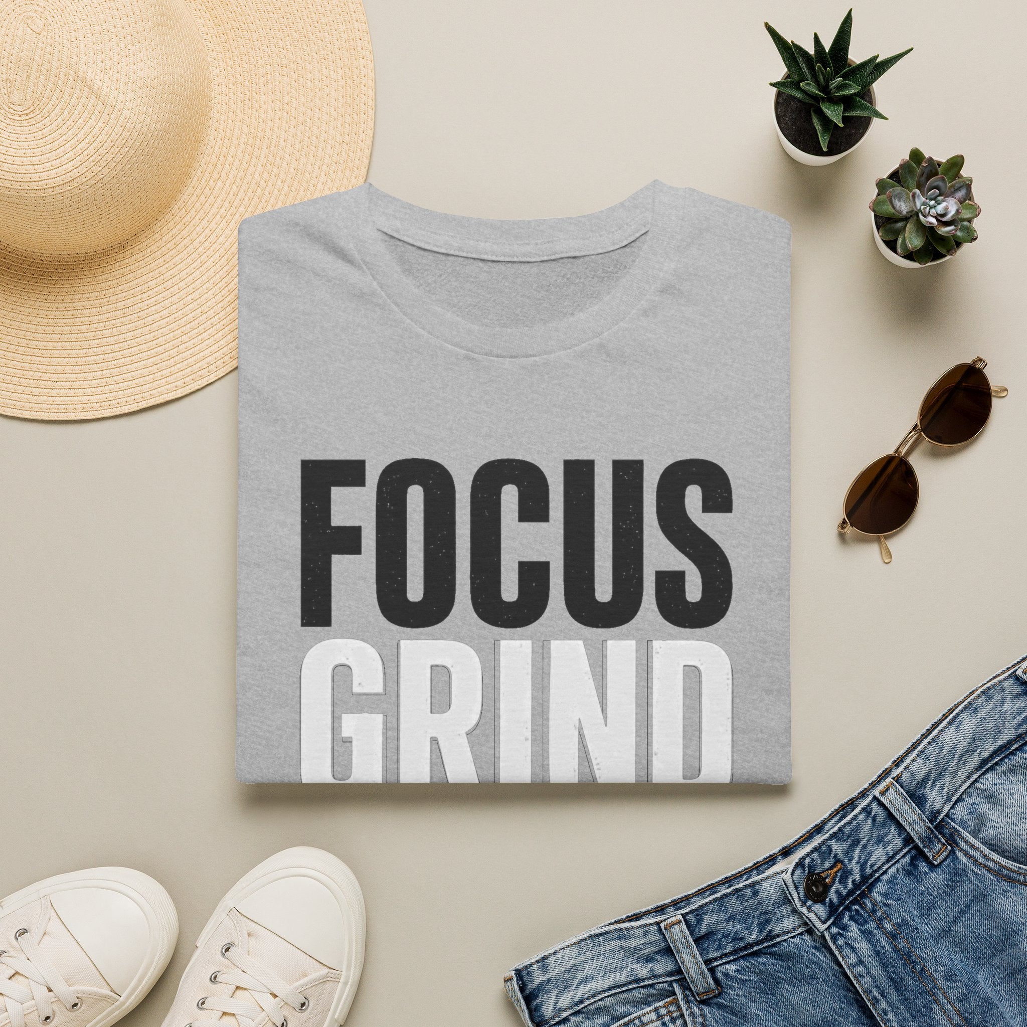 Focus Grind Repeat Unisex T-Shirt