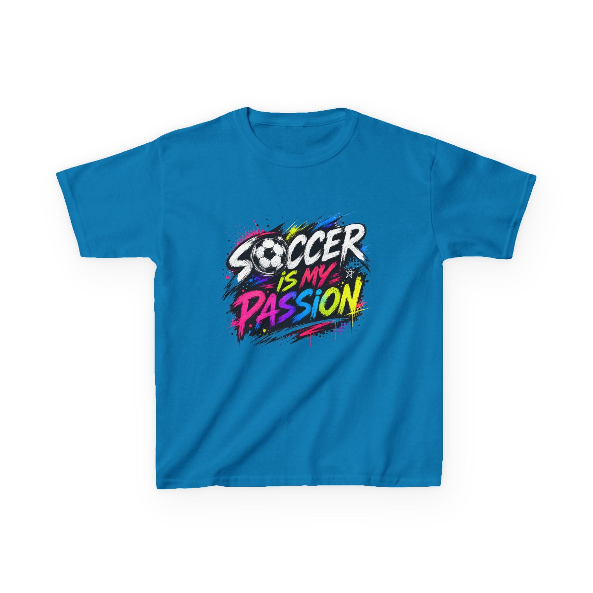 Soccer Is My Passion Kids Heavy Cotton T-Shirt