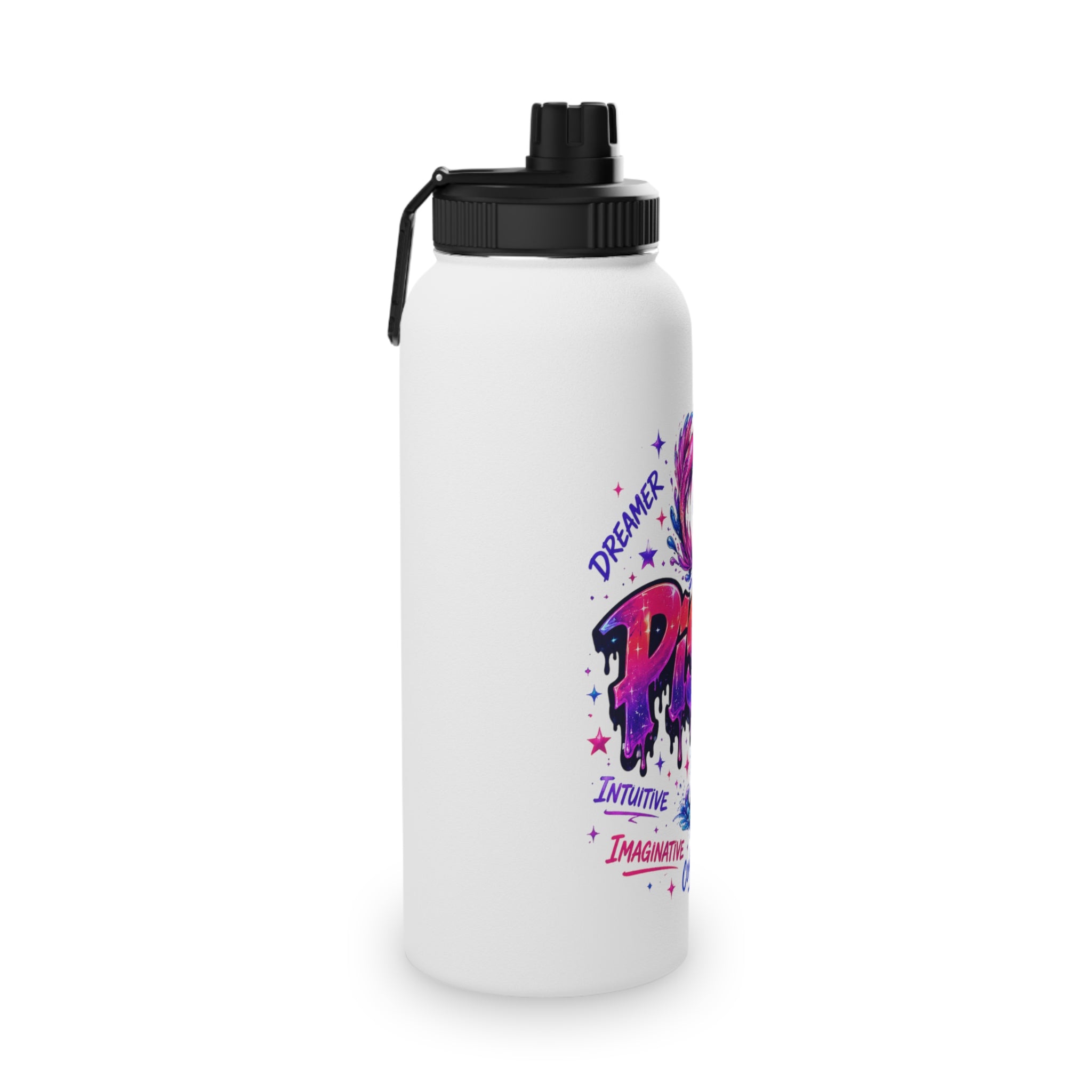 Pisces Stainless Steel Water Bottle, Sports Lid