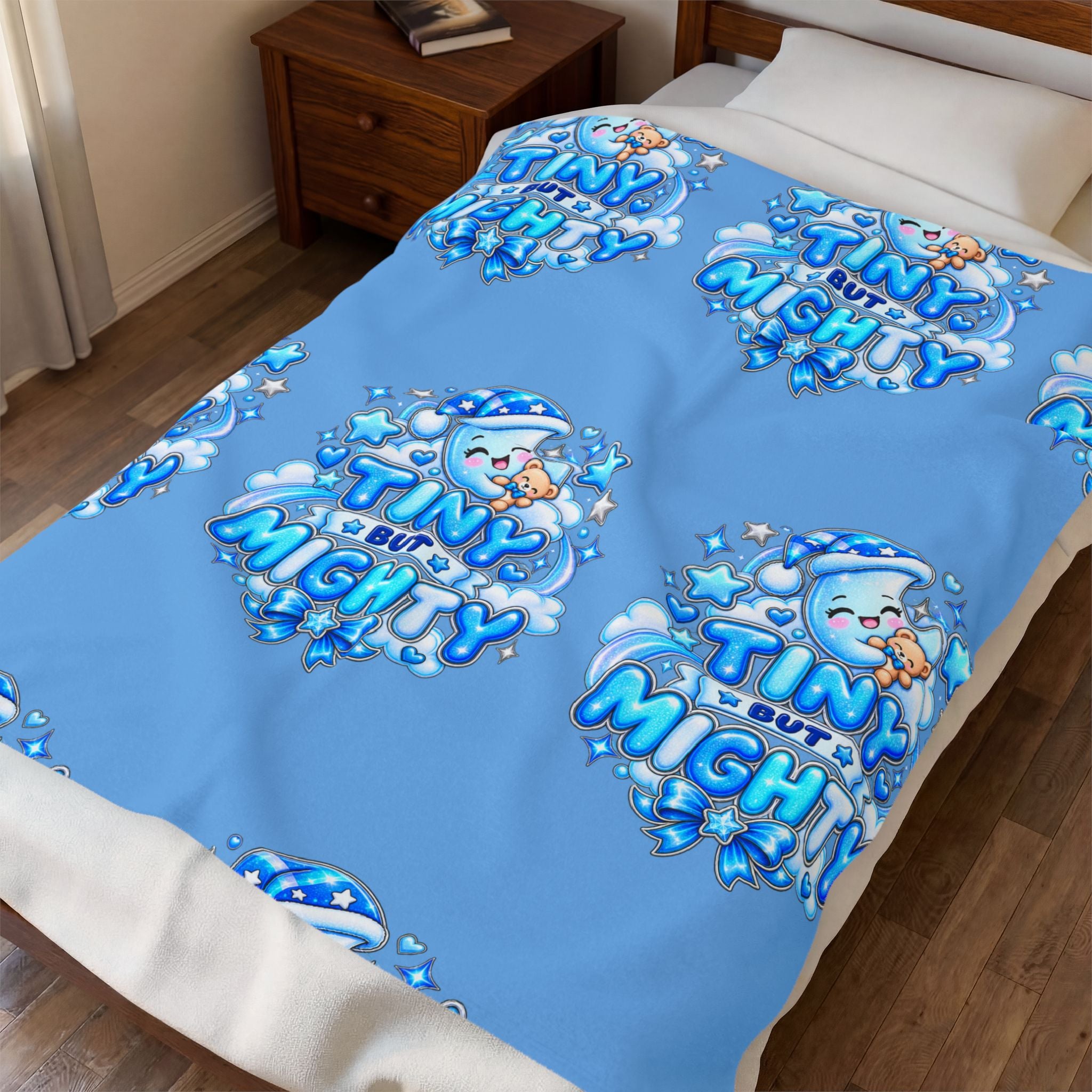 Tiny But Mighty Plush Velveteen Blanket