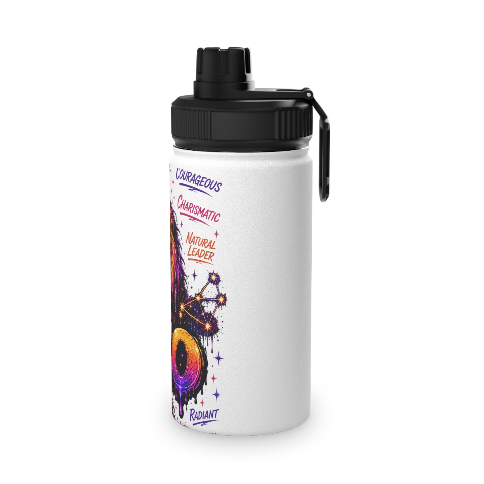 Leo Stainless Steel Water Bottle, Sports Lid