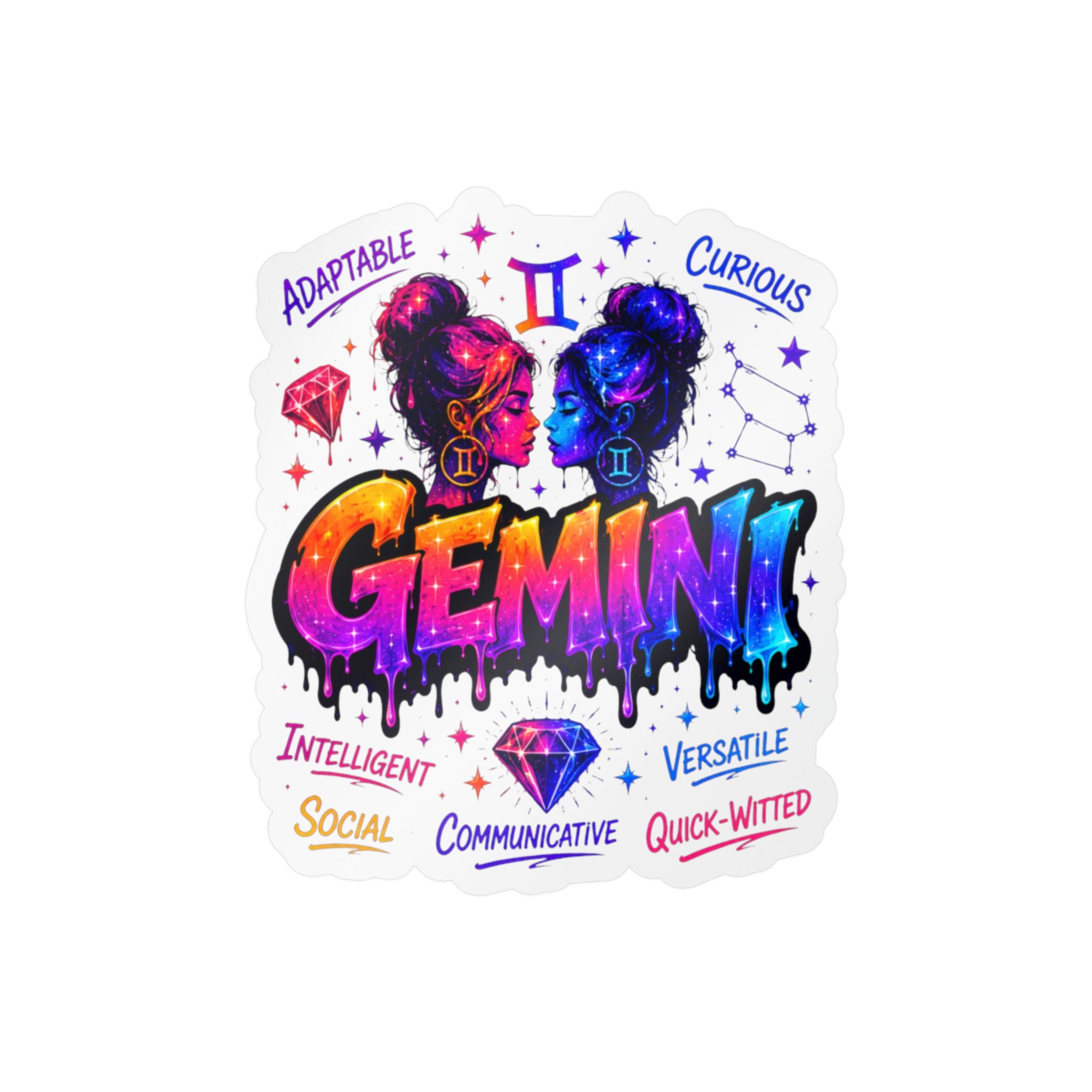 Gemini Zodiac Kiss-Cut Vinyl Decals