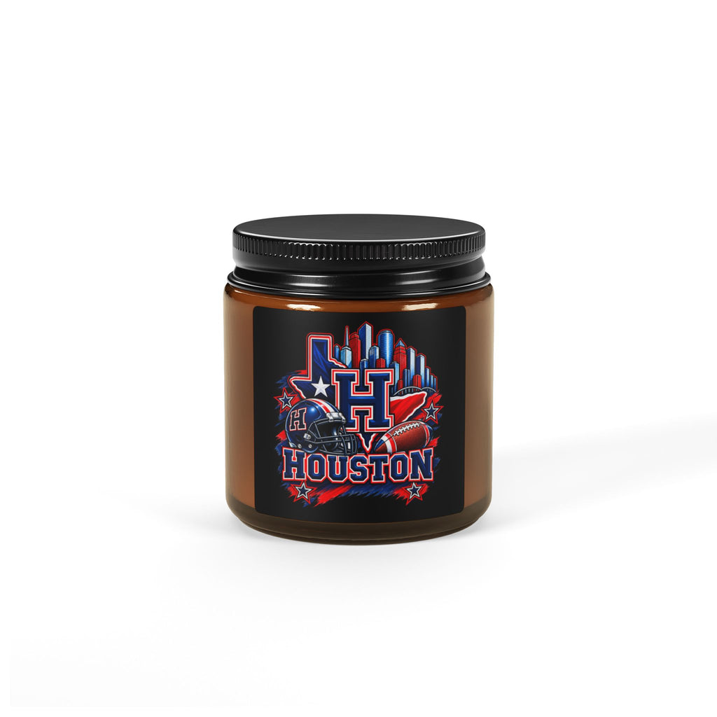 Houston Football Soy Candle (4oz, Amber Jar)