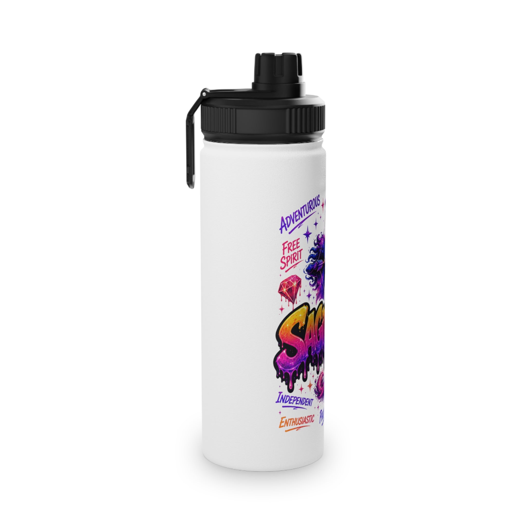 Sagittarius Stainless Steel Water Bottle, Sports Lid