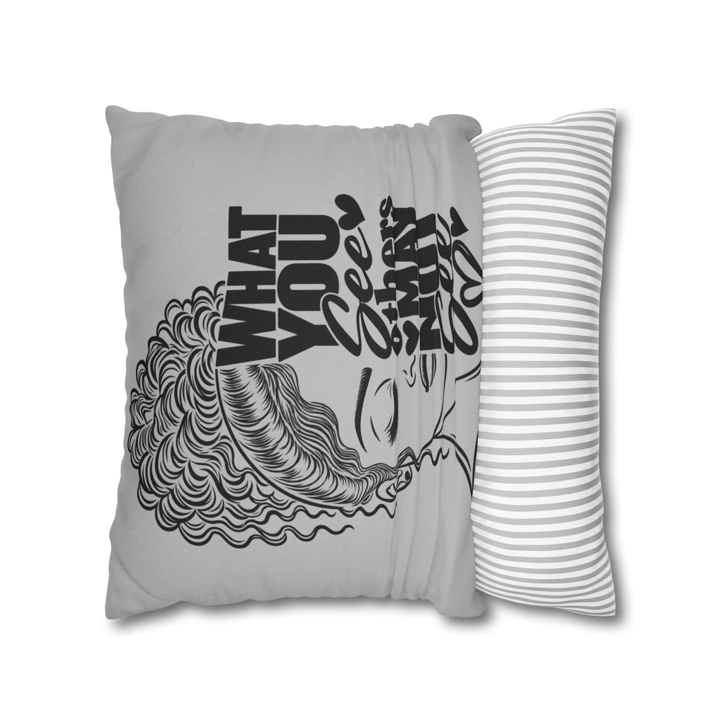 Decorative Pillow — "What You See Others May Not See" Black & White Inspirational Throw Pillow
