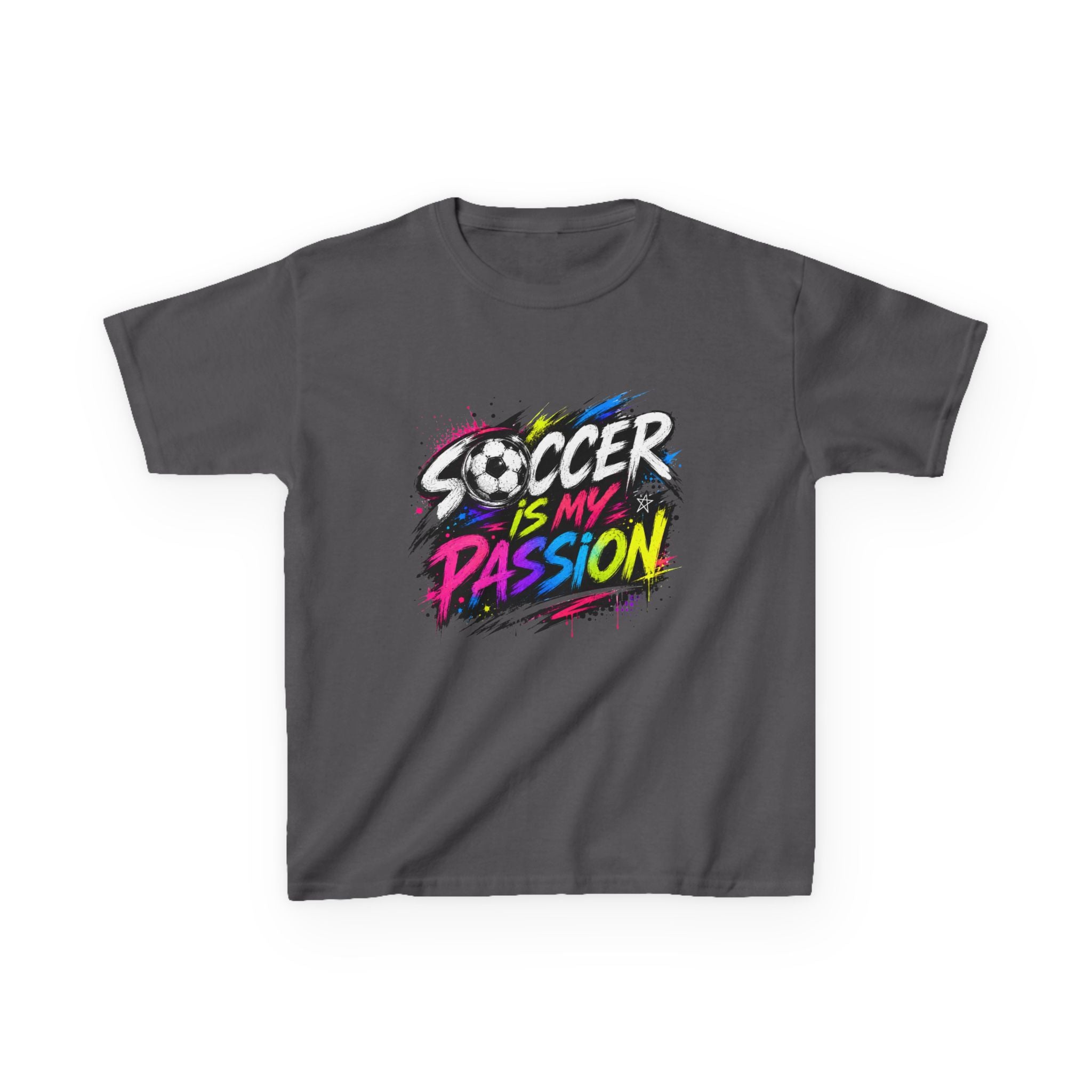 Soccer Is My Passion Kids Heavy Cotton T-Shirt