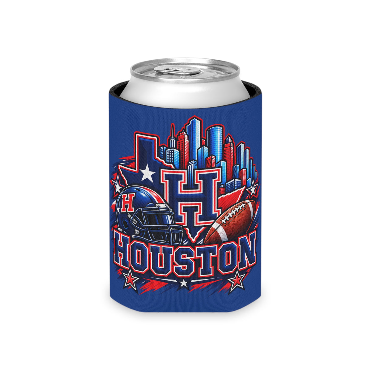 Houston Football Can Cooler Sleeve