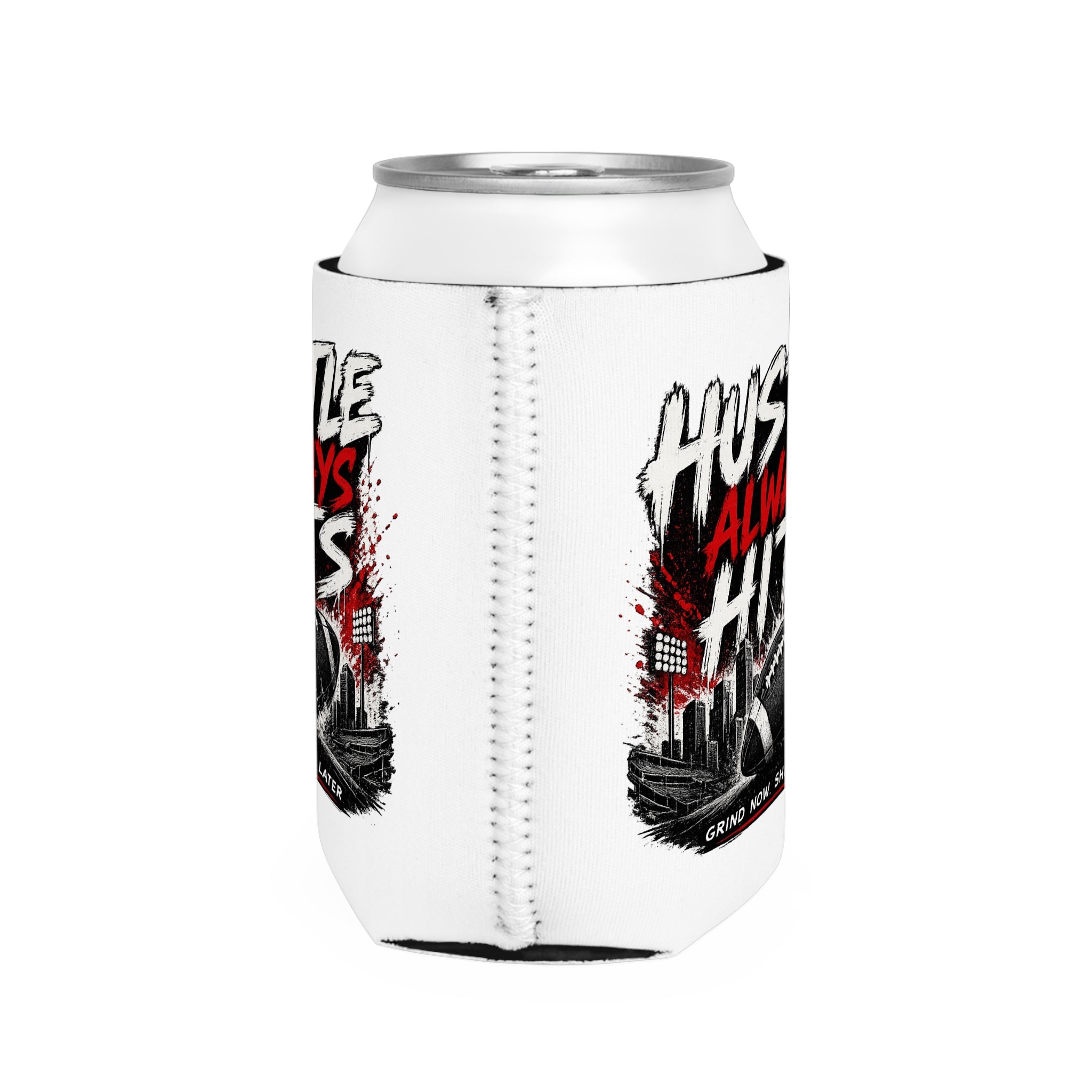 Hustle Always Hits Can Cooler Sleeve