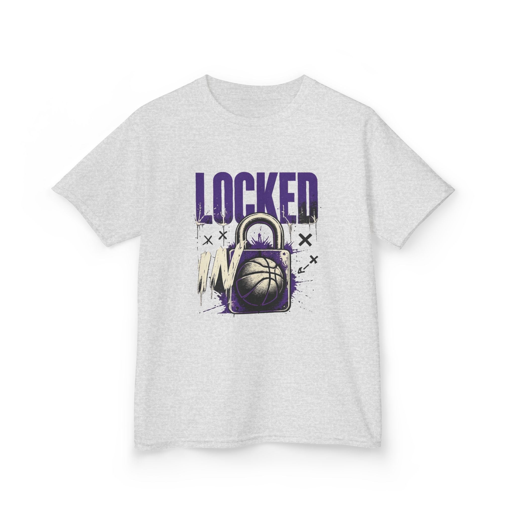 Locked In Basketball Kids Heavy Cotton T-Shirt