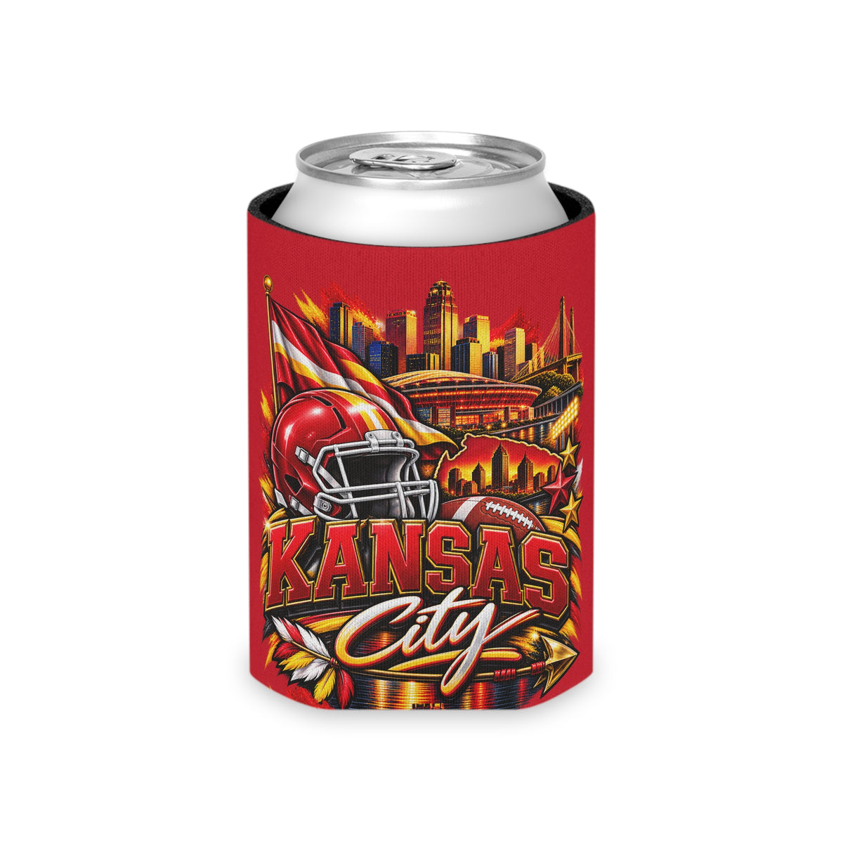 Kansas City Football Can Cooler Sleeve