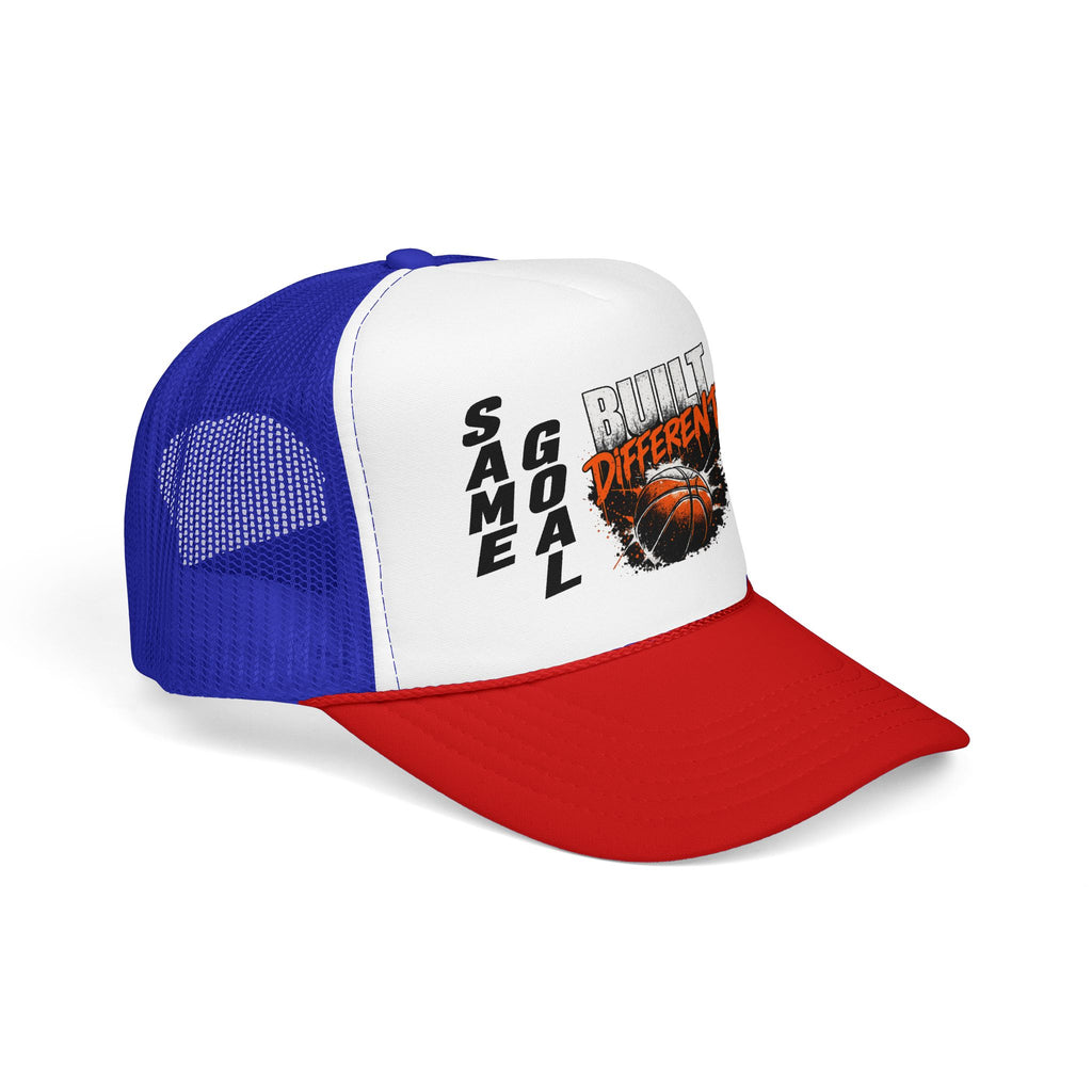 Built Different "Same Goal, New Level" Basketball Trucker Hat